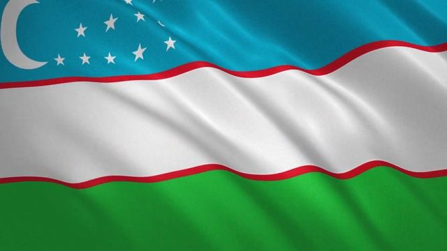 Развевающийся флаг Узбекистана / Waving Flag of Uzbekistan смотреть онлайн