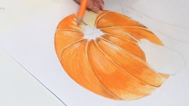 Натюрморт.Как рисовать овощи.Рисуем тыкву,баклажан и грушу.Пошагово.Для Начинающих. смотреть онлайн