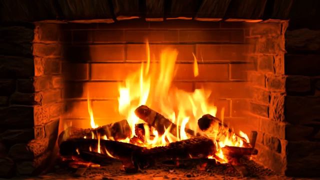 Spring Fireplace 🔥 Fireside Tranquility🌙Relaxing Fireplace Ambience [No Music] смотреть онлайн