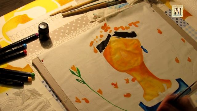 DIY. Рисунок на подушке. Подарок на новый год своими руками. handmade gift . Мастер-класс смотреть онлайн