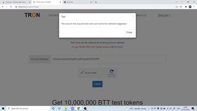 Loading TRX token in Nile Testnet for free смотреть онлайн