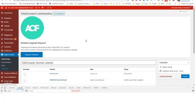 acf-pro database update failed смотреть онлайн