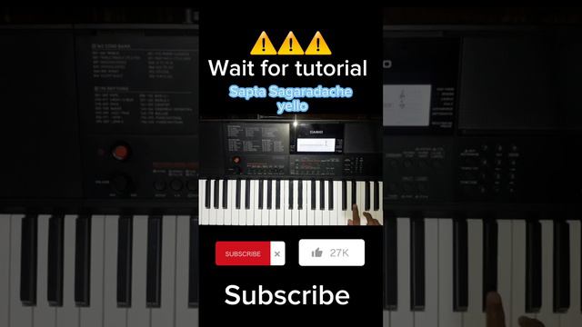 Sapta Sagara Dache Yello Piano keyboard tutorial #trending смотреть онлайн