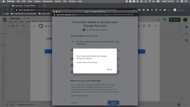 Install Classright Google Sheet Add on as a Teacher смотреть онлайн