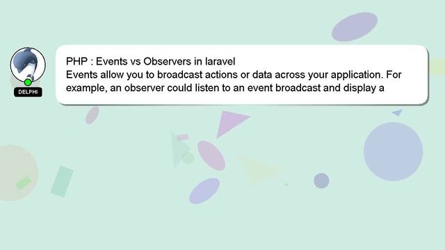 PHP : Events vs Observers in laravel смотреть онлайн