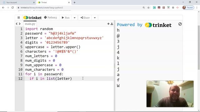 Checking a Password video 1 Trinket смотреть онлайн