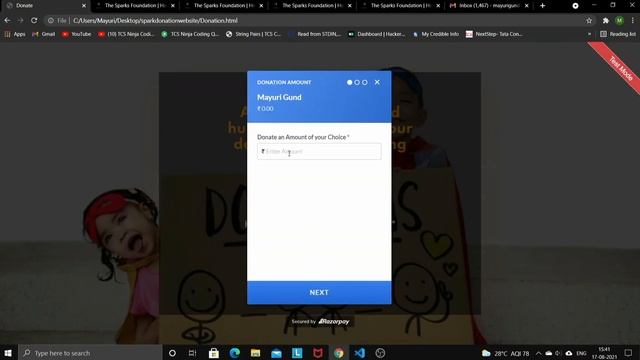 The Sparks Foundation | GRIP | Payment Gateway Integration #GRIPAUGUST21 | TASK3 смотреть онлайн