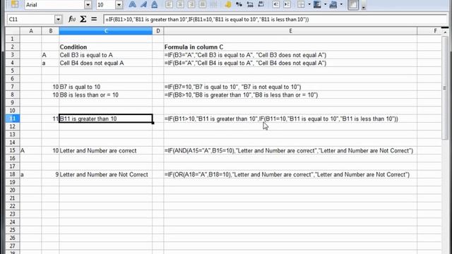 21- Libre Office - Calc, Open Office -- Calc, Excel Tutorial -- Conditional If And Or functions смотреть онлайн