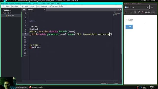 NiceGUI Tutorial - Create Simple CRUD TODO смотреть онлайн