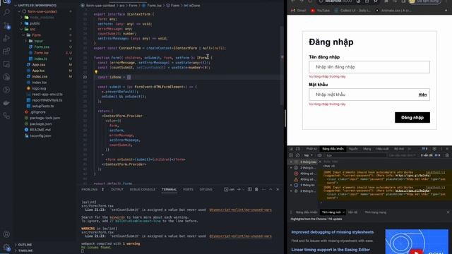 Tạo form component trong ReactJs, sử dụng useContext: Part 2/2 смотреть онлайн