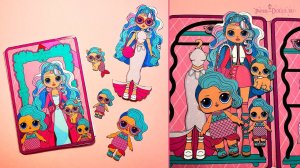 Набор бумажных кукол лол с одеждой для вырезания