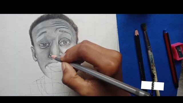 Giving a smooth texture to khaby lame sketch //how to shade a sketch. смотреть онлайн