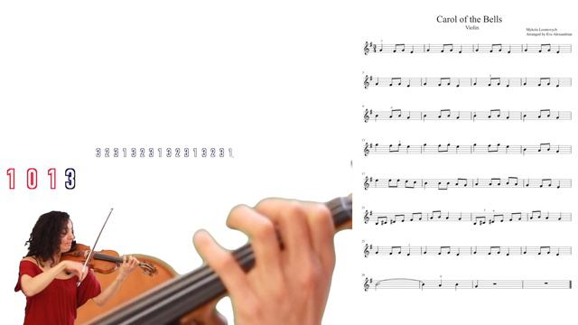 Carol Of The Bells 🎻 VIOLIN TUTORIAL With COLOR CODED STRINGS | Slow, Medium & Fast + Sheet Music смотреть онлайн