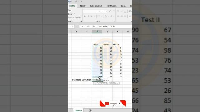 Standard Deviation (SD) | Excel | Statistics Bio7 смотреть онлайн
