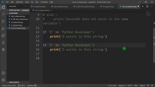 Python Course 2020 : Chapter02 - Not In Keyword смотреть онлайн
