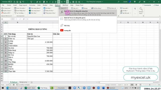 Cách In phiếu lương hàng loạt trong excel , không cần biết công thức, không cần biết vba смотреть онлайн