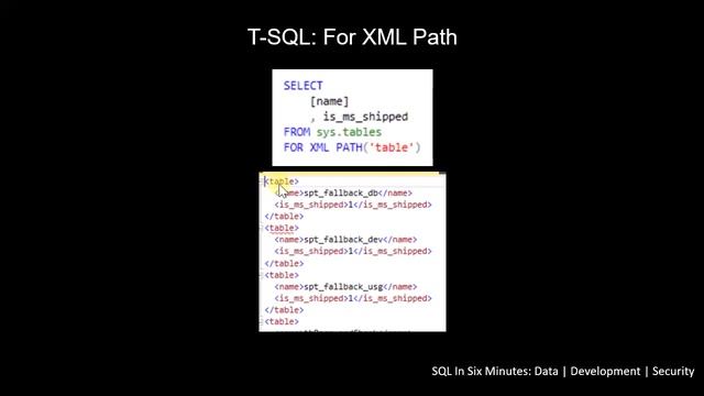 T-SQL: How To Use FOR XML PATH - 3 Output Formats смотреть онлайн