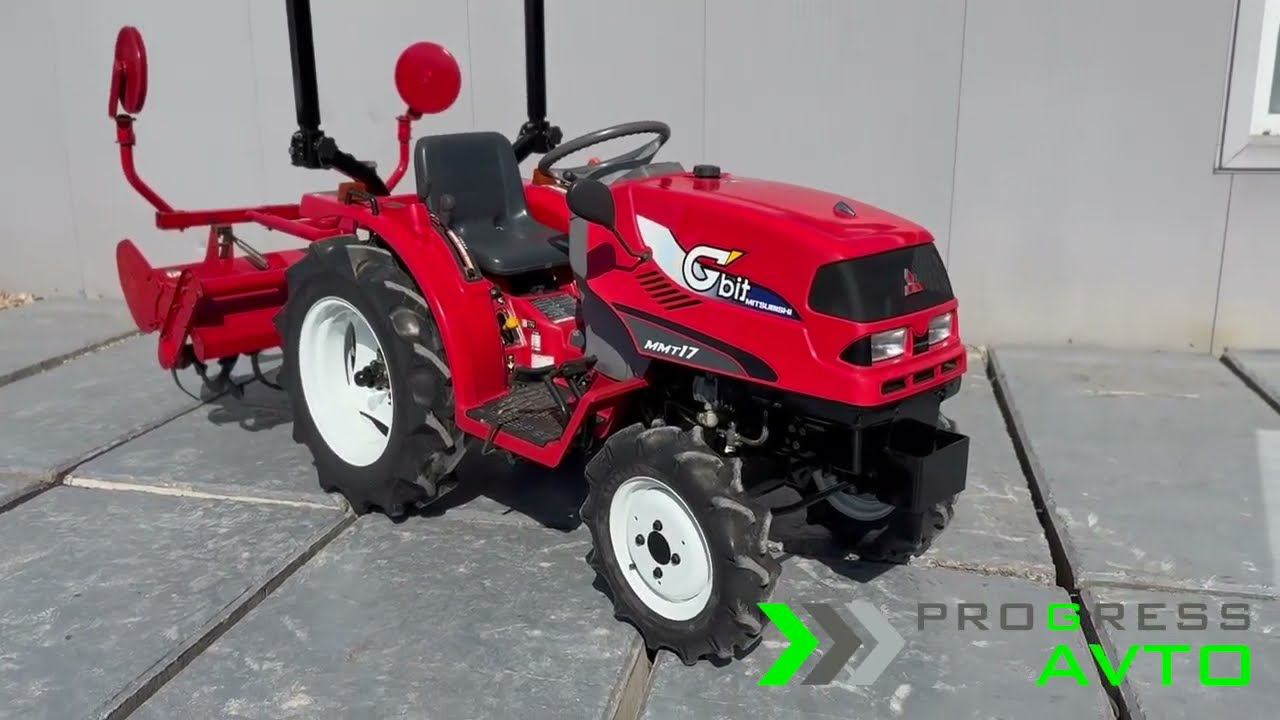 Mitsubishi MMT 17 D Мини трактор японский с ПСМ и с почвенной фрезой смотреть онлайн