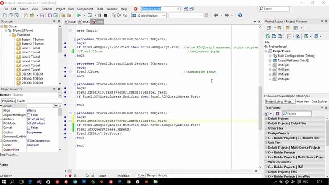 DELPHI 7.1 Исправляем ошибки прошлого урока под номером 7 =).mp4 смотреть онлайн