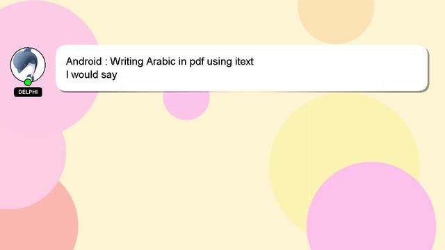 Android : Writing Arabic in pdf using itext смотреть онлайн