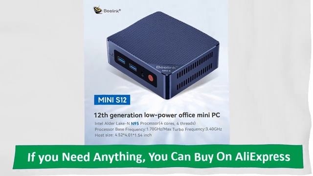 Beelink Mini S12 Pro Intel N100 NVME Mini S12 Intel 12th Gen