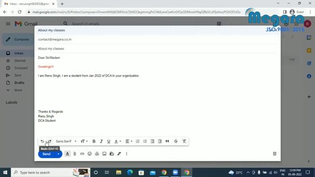 Email Drafting in Hindi || How to draft email on Gmail || Megara Infotech Private limited смотреть онлайн