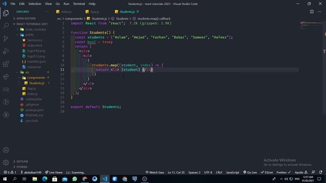 #4-ReactJS 2021 - Rendering List and Keys in React JS in Urdu | React JS tutorials смотреть онлайн