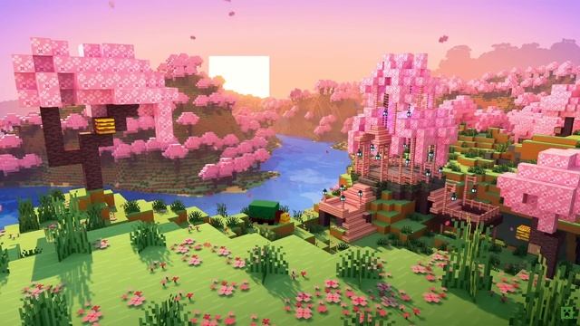 Minecraft Cherry Grove - Live Wallpaper
