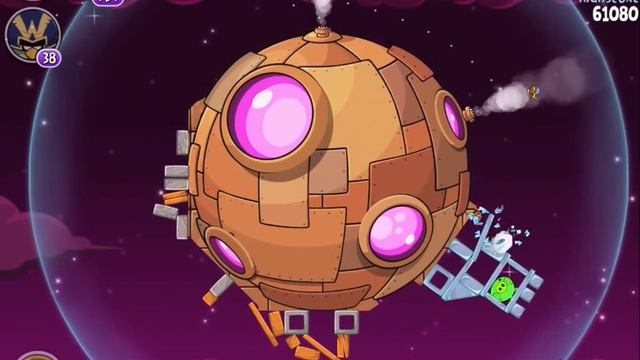 Angry Birds Space Brass Hogs 9-26 Walkthrough 3 Star смотреть онлайн