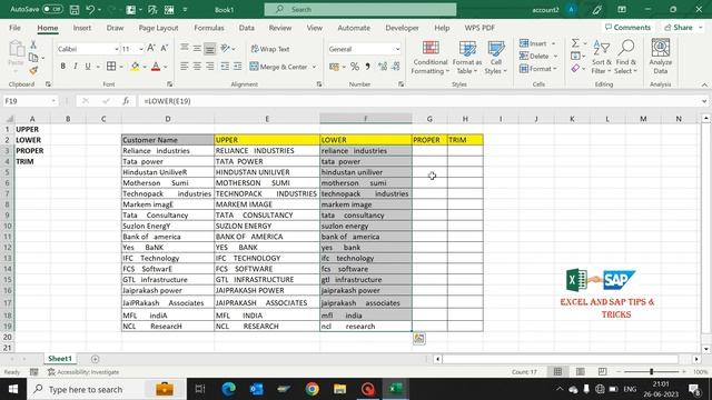 UPPER , LOWER , PROPER AND TRIM - TEXT FUNCTIONS IN EXCEL | Trim,Upper,Lower, and Proper Formula смотреть онлайн