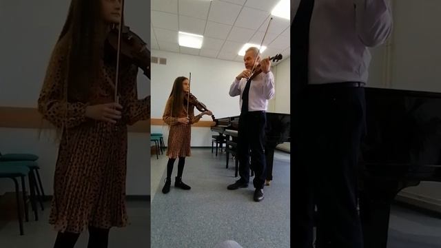 мастер класс по скрипке А. Б. Тростянский.Ученица Швецова Фаина смотреть онлайн