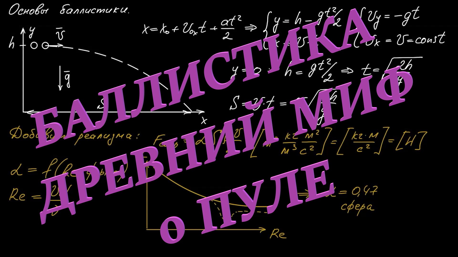 Основы баллистики. Движение пули с учётом сопротивления воздуха. смотреть онлайн
