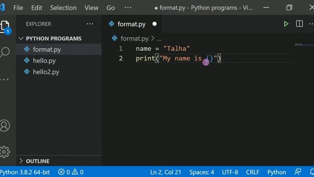 Formatting output in python смотреть онлайн