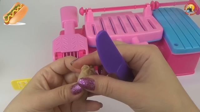 Игровой набор пластилин Барбекю для пикника, играем куклами, лепим / Play set аналог Play Doh смотреть онлайн