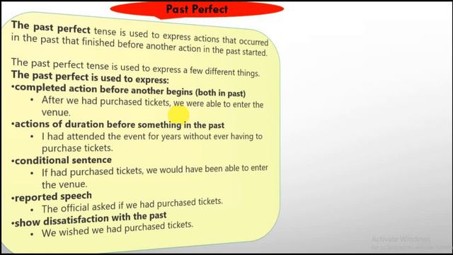 Present Perfect Tense,Past Perfect & Past Tense смотреть онлайн