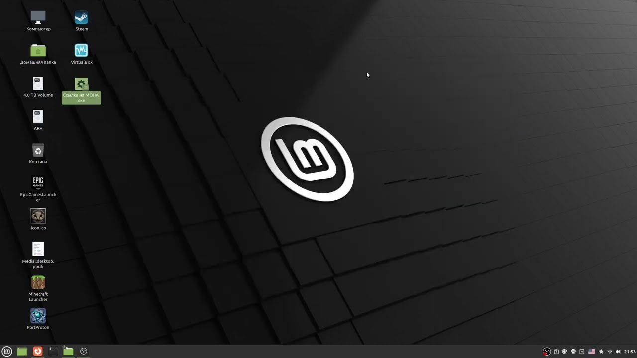 Ярлык на рабочий стол установленной windows игры. Linux Min 20.3 Cinamon смотреть онлайн