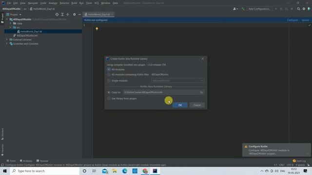 Day1- Kotlin Software Installation | How to write first program in kotlin смотреть онлайн