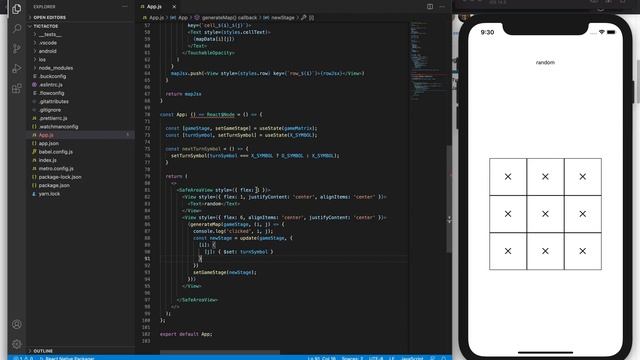 Tic Tac Toe Game in React Native смотреть онлайн
