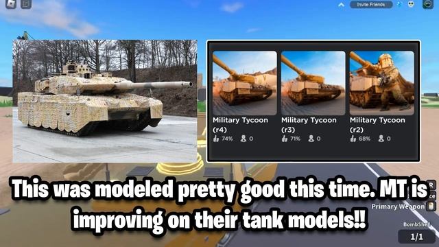 Roblox Military Tycoon New Leopard 2 Tank Leak! смотреть онлайн