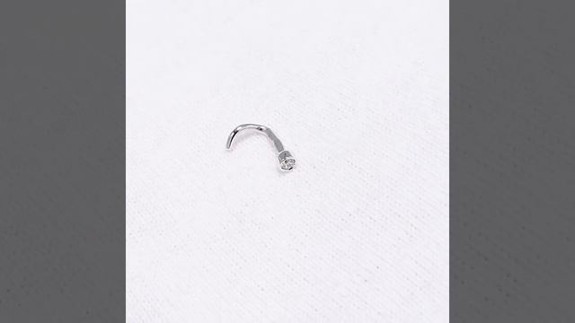 Пирсинг из белого золота в нос SOKOLOV с бриллиантом 1060008 смотреть онлайн