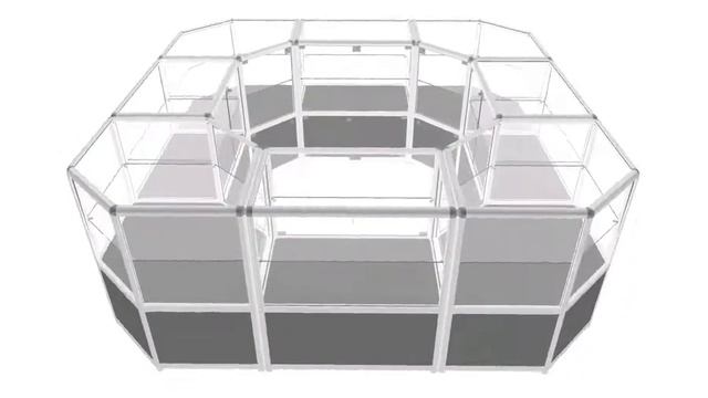 торговый остров из алюминиевого профиля