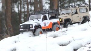 Два ДЕФЕНДЕРА 4х4... Сравнительный тест MN 99 СТОК и MN 99 Full Upgrade на БК моторе