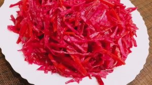 Маринованная капуста со свеклой " Кремлевская хряпа".