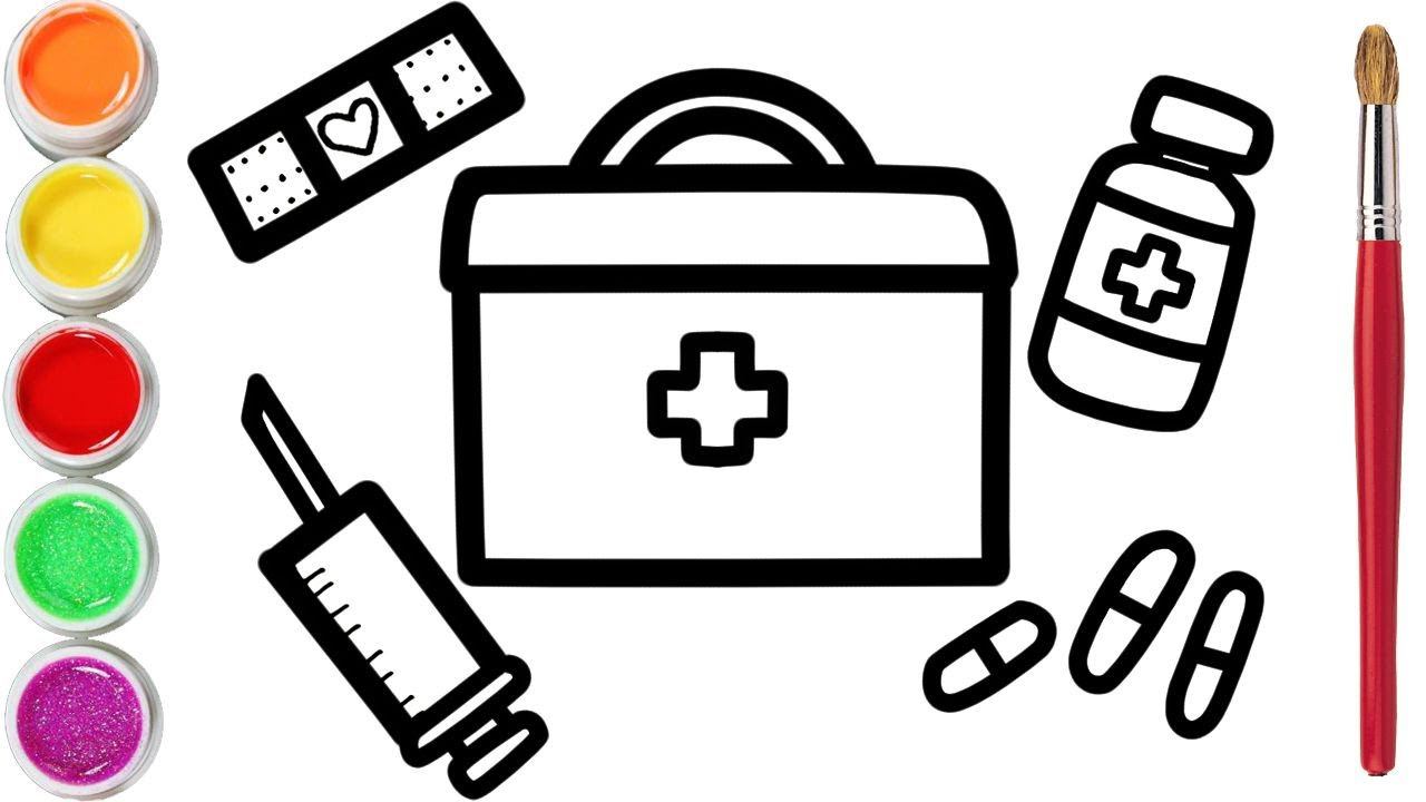 Cara Menggambar Aksesoris Medis Untuk Anak-anak/How To Draw Medical Accessories For Children