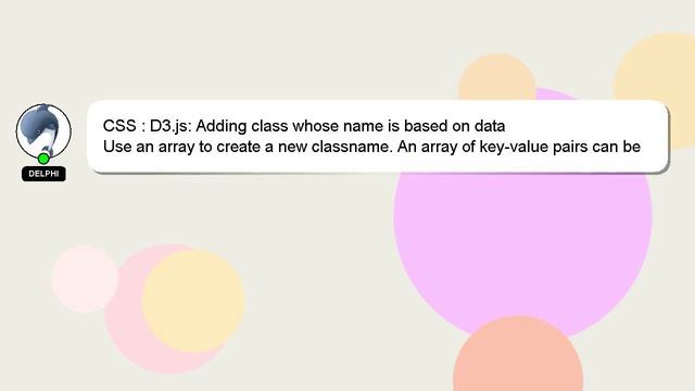 CSS : D3.js: Adding class whose name is based on data смотреть онлайн