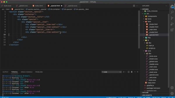 100$ / час. Верстка реального проекта с Upwork 2022. HTML / SCSS / JS / Gulp.