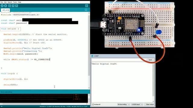 Controlling NodeMCU from a Website using Arduino IDE - Connect the board to your Wifi - Part 7 смотреть онлайн
