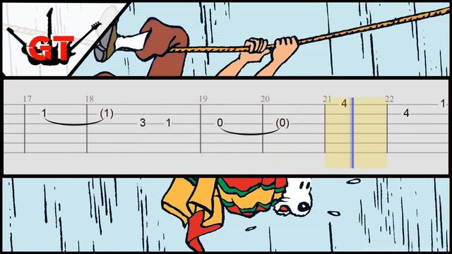 TIN TIN THEME Guitar Tab смотреть онлайн