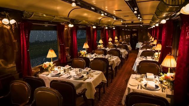 Orient Express - Cozy Train Cabin Ambience With Rain And Train Sounds For Sleep And Relaxation