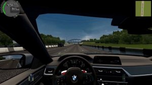 City Car Driving шашки по магистрали на бмв м5 ф90